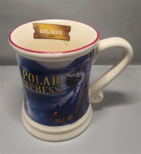 THE POLAR EXPRESS Warner Bros 3D Train Ride Hot Chocolate Coffee Mug ...