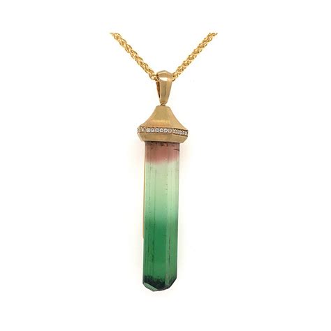 Natural Bicolor Tourmaline Pendant | Silverhorn Jewelers Santa Barbara