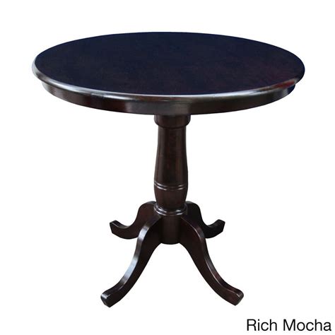 International Concepts 30-inch Round Top Pedestal Table | Counter height dining table, Pedestal ...