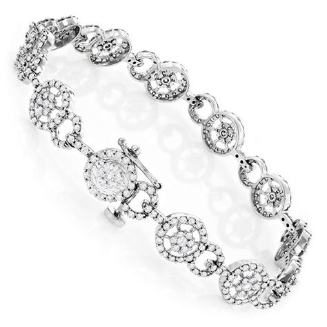 Women's Diamond Bracelet 4.83ct in 14K Gold - Women's Diamond Bracelets - Diamond Jewelry