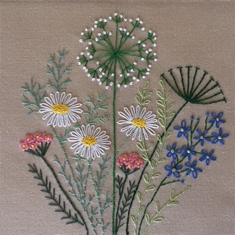 Creative embroidery flowers and herbs pattern 5 needlepoint etsy – Artofit