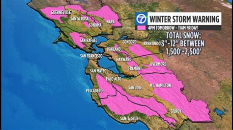 Bay Area storm timeline: Winter Storm Warning issued for parts of ...