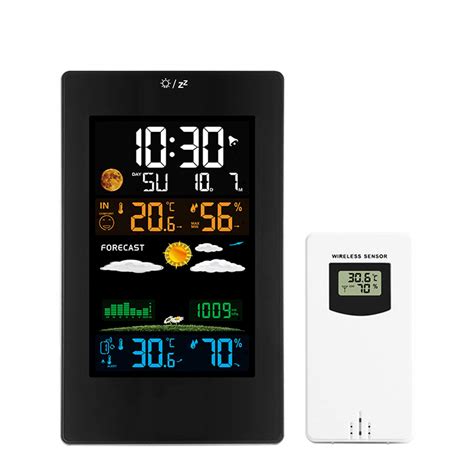 Buy Weather Station with Outdoor Sensor, Digital Thermometer Hygrometer, Temperature Alert, Heat ...