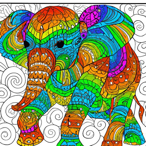 Coloring Elephant Baby · Creative Fabrica