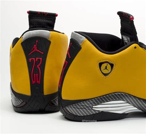 Air Jordan 14 Reverse Ferrari University Gold Black University Red ...