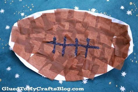 Tissue Paper Football Craft #ArtsAndCrafts #KidsCrafts #Crafts #DIY #Sports #Football #SuperBowl ...