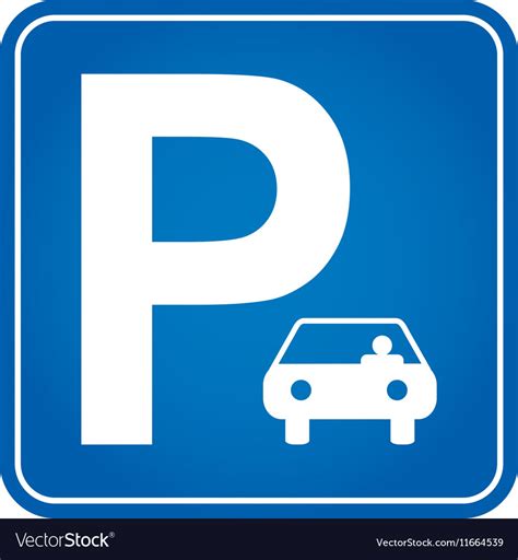 Parking traffic sign Royalty Free Vector Image