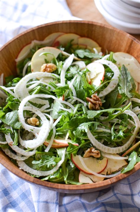 Fennel Apple Salad with Walnuts & Arugula - Simply Whisked