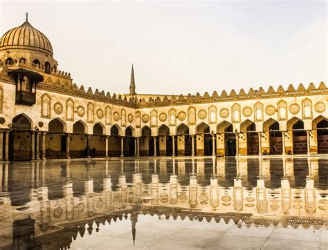 Al Azhar Mosque - Cairo - winter rain reflections at " al azhar mosque ...