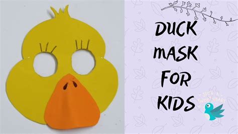 Duck mask | How to make duck mask easily |School Craft| - YouTube