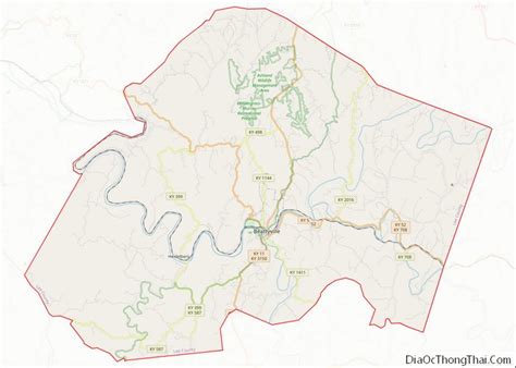 Map of Lee County, Kentucky - Địa Ốc Thông Thái