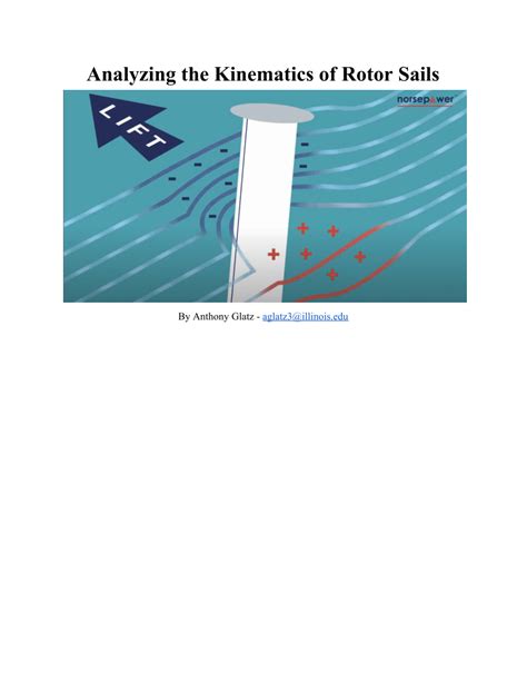 (PDF) Analyzing the Kinematics of Rotor Sails