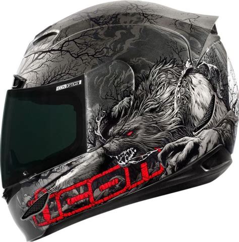 Icon Helmet Airmada Thriller Wolf Grey Motorcycle Riding Helmet | Icon helmets, Motorcycle ...