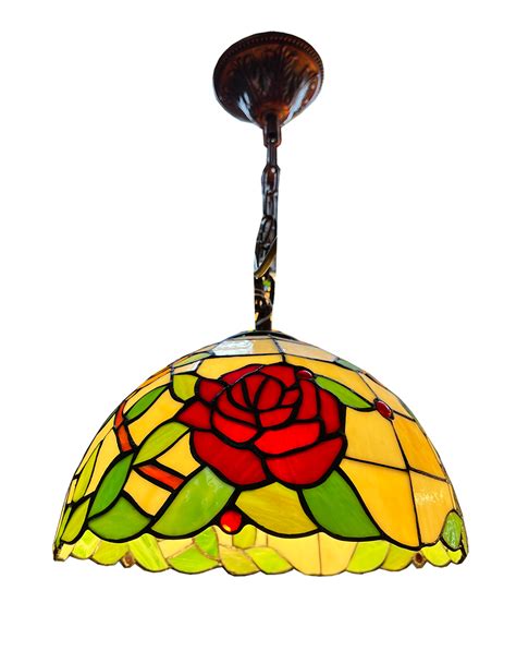 2201/1 Tiffany E27 Pendant Lamp (Rose) - Sembawang Lighting House Pte Ltd