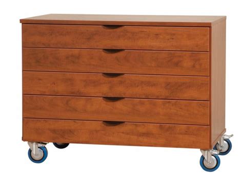 Mobile Storage Unit - 5 Drawers, 48"W LMS-3730, Wooden Storage Cabinets