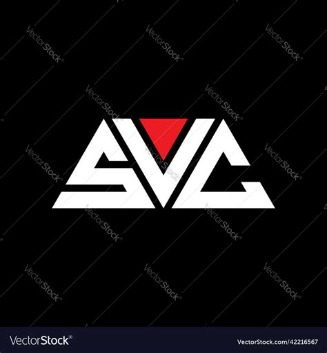 Svc triangle letter logo design Royalty Free Vector Image