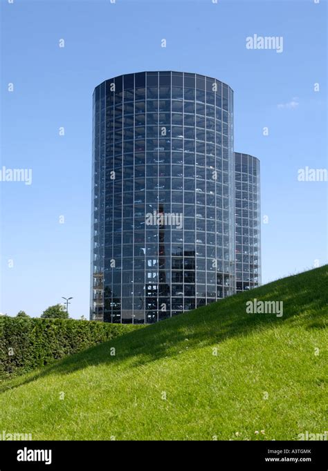 VW-towers of Autostadt (car-city) Wolfsburg, Niedersachsen, Germany ...