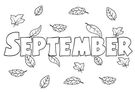 September Coloring Pages To Print - Creative Hobby Place