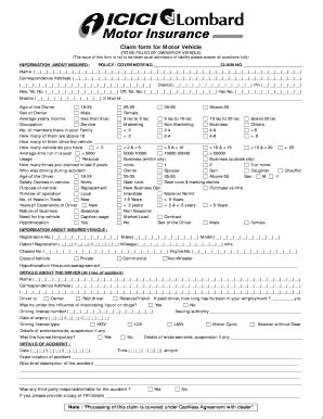 Lombard General Insurance Application Form - Fill Online, Printable, Fillable, Blank | pdfFiller