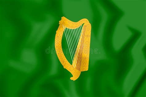 3D Flag of Leinster Province, Ireland. Stock Illustration ...