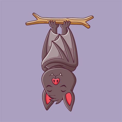 Premium Vector | Cute Bat Cartoon Sleeping. Bat Mascot Cartoon Character