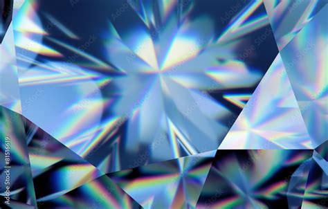 3d abstract blue crystal background, faceted glass wallpaper Stock Illustration | Adobe Stock