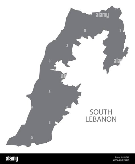 South Lebanon Map in grey Stock Vector Image & Art - Alamy