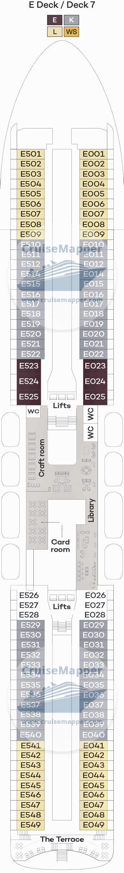 Spirit of Discovery deck 3 plan | CruiseMapper