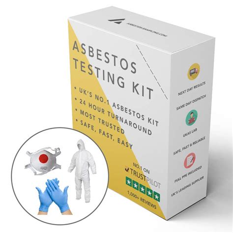 Buy Asbestos Testing Kit (1 Sample) - Full PPE, 24Hr UKAS Results, Sampling Instructions, Return ...