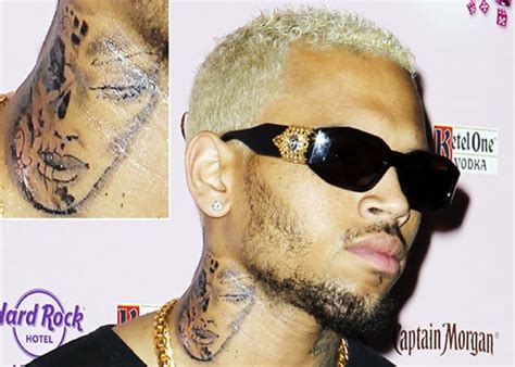 Chris Brown gets tattoo resembling Rihanna's battered face?