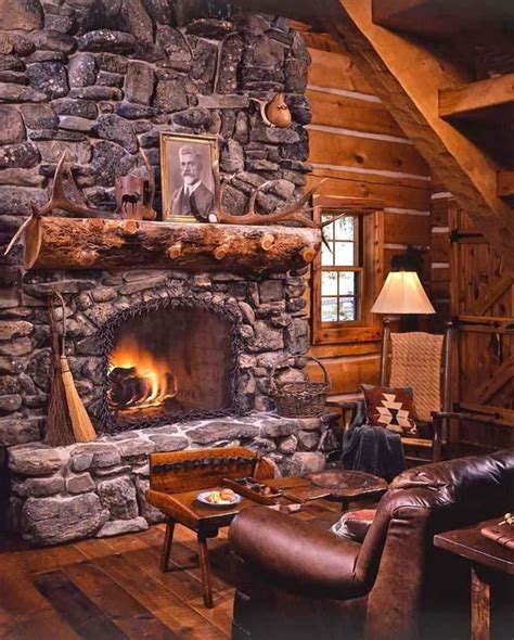 Pin on Rustic Fireplace Designs