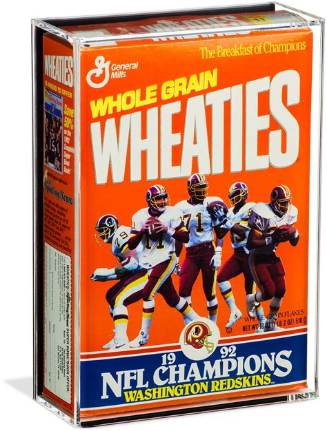 Deluxe Acrylic Wheaties Cereal Box Display Case with Black Back Wall Mount (A020-BB-VWM ...