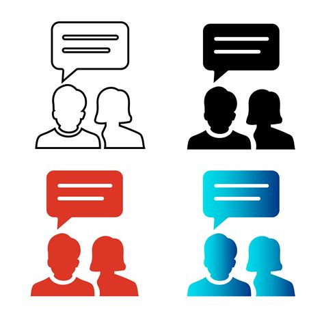 Abstract Group Discussion Silhouette Illustration 25840350 Vector Art ...