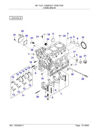 Massey ferguson mf 1533 compact tractor parts catalogue manual | PDF