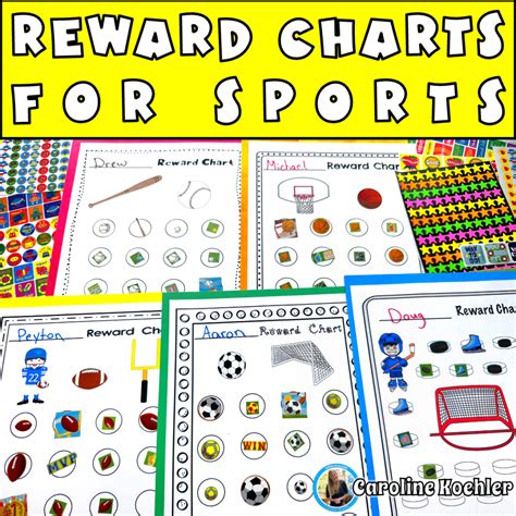 SPORTS Template for Reward Charts Behavior Sticker Chart Printable and ...