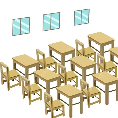 School Classroom Desks And Chairs, School, Classroom, Tables And Chairs PNG Transparent Clipart ...