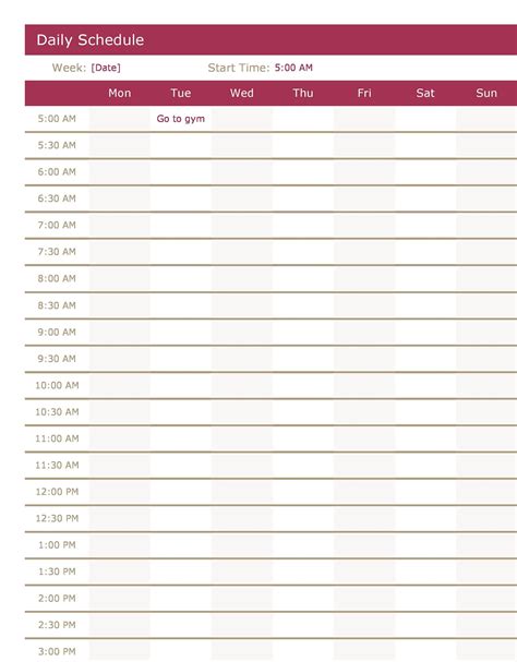 Daily Planner Printable Free