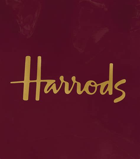 Harrods Burgundy Gold Small Shopper Bag