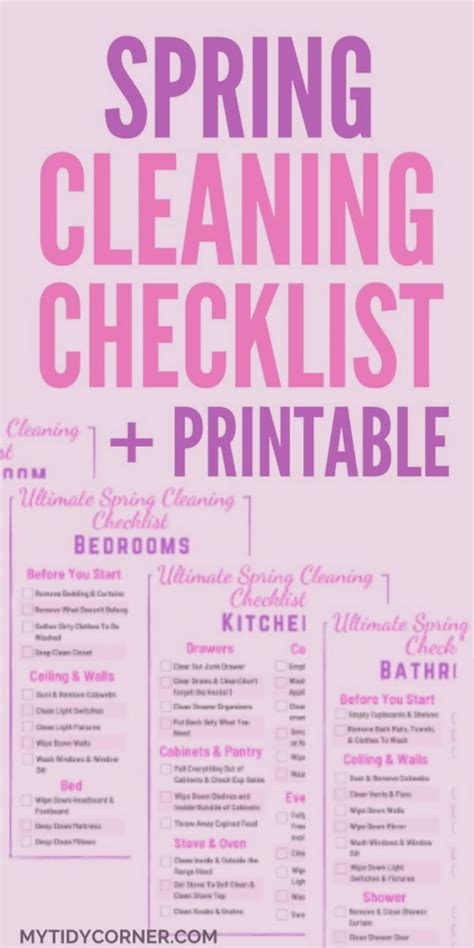 Spring Cleaning Checklist Printable Free PDF! in 2024 | Spring cleaning checklist printable ...