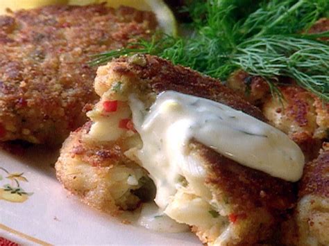 Crab Cakes with Lemon-Dill Sauce : Paula Deen : Food Network | Food network recipes, Crab cakes ...