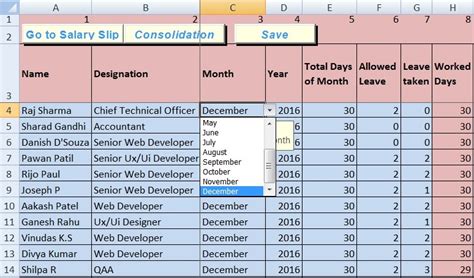 Download Salary Sheet Excel Template - ExcelDataPro