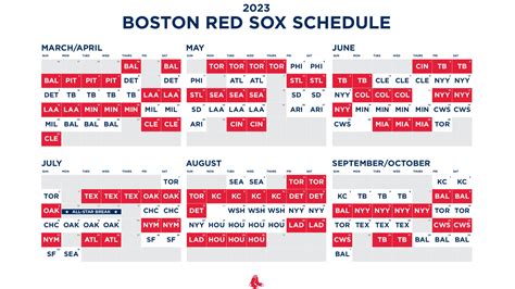 Red Sox Printable Schedule - Customize and Print