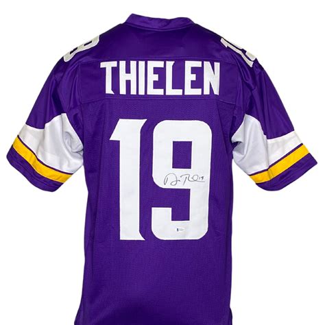 Adam Thielen Signed Custom Purple Football Jersey — Elite Ink