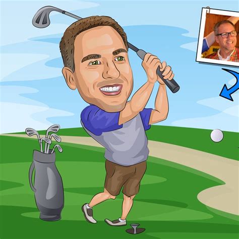 Golf Cartoon From Portrait - Etsy