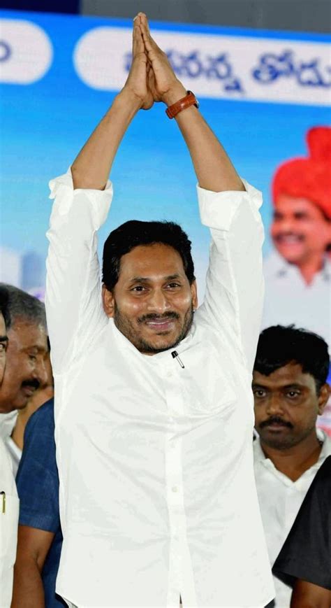 Andhra Pradesh Chief Minister YS Jagan Mohan Reddy gestures