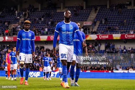 Aziz Ouattara Muhammed of KRC Genk, Toluwalase Arokodare of KRC Genk ...