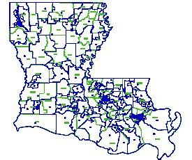 1990 Map-Redistricting Louisiana