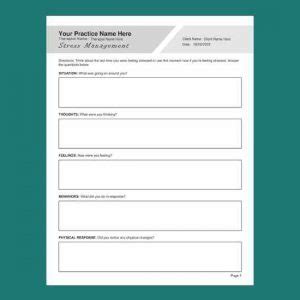 Stress Management Worksheets (Editable, Fillable, Printable PDFs ...