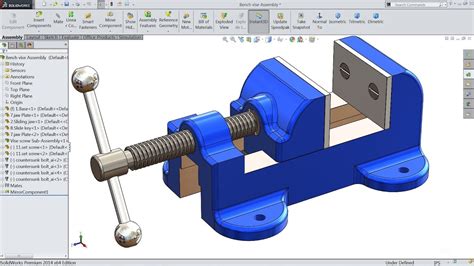 Solidworks tutorial | Sketch bench vise in Solidworks | Solidworks ...