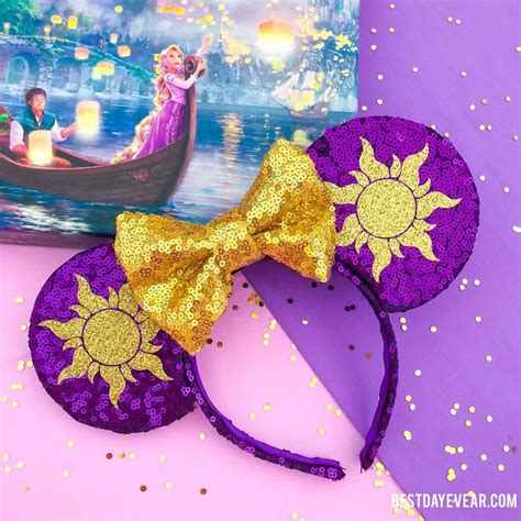 Golden Sun Tangled Ears The perfect Tangled Mickey ears | Etsy | Diy disney ears, Diy mickey ...